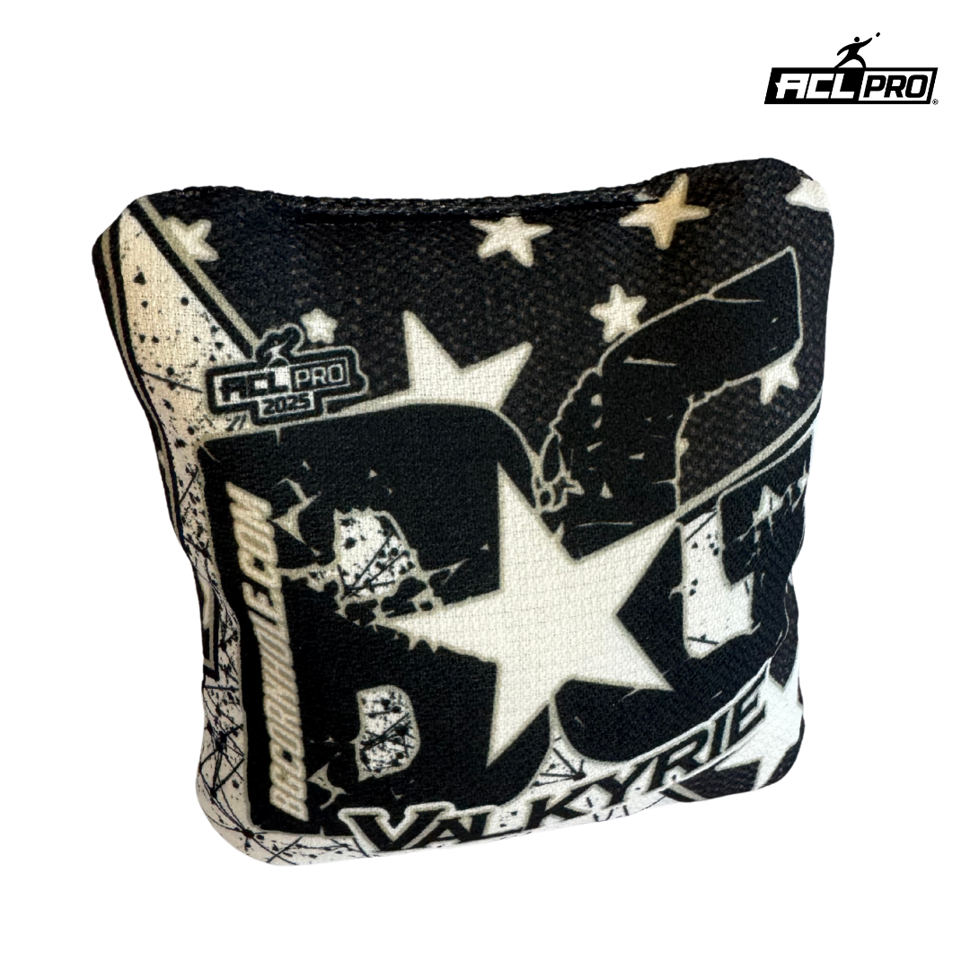 BG Valkyrie - ACL Pro 2025 - 1x4 Cornhole Bags Cornhole Bags BG Cornhole Black/White