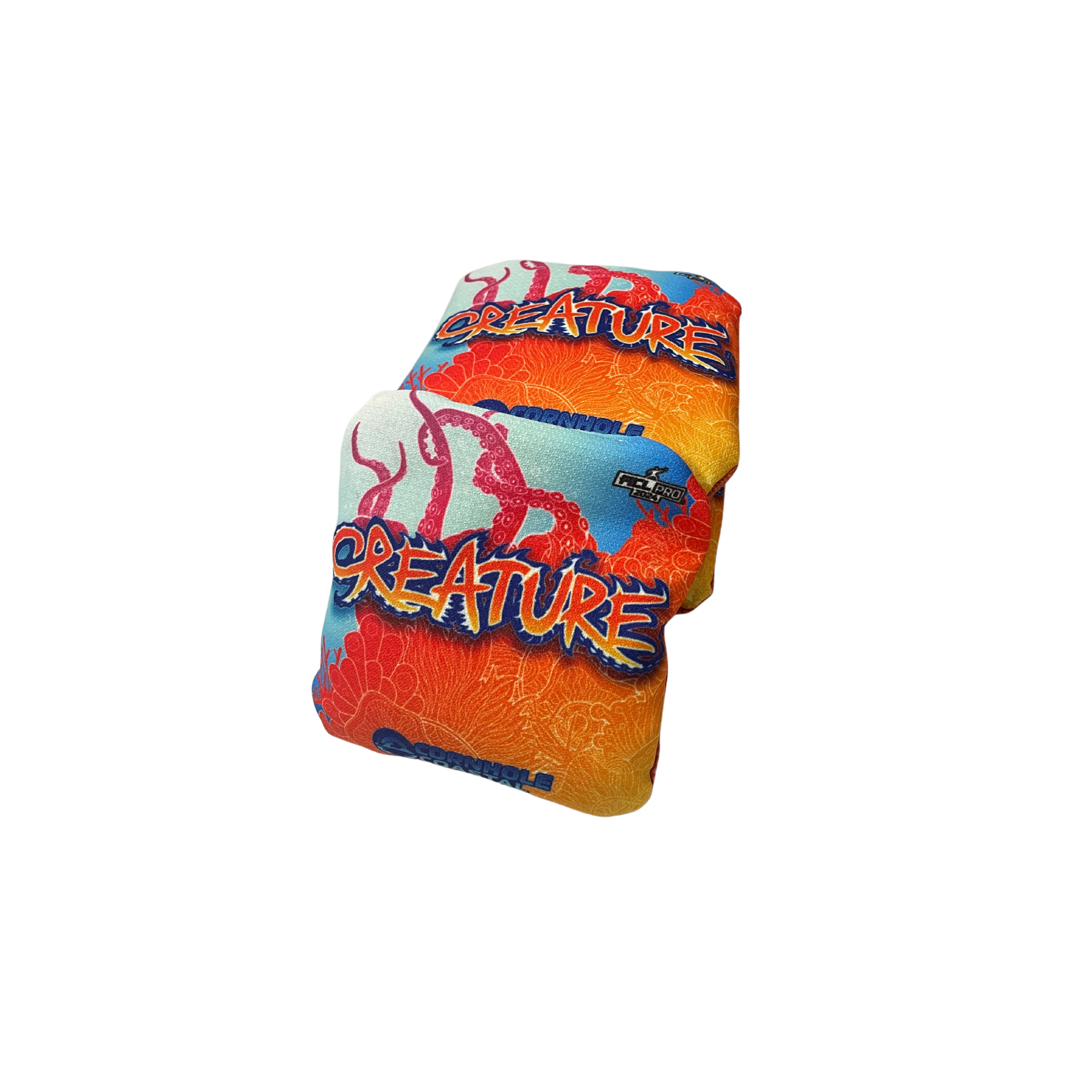 Cornhole Coastal - Creatures - 1x4 Cornhole Bags Cornhole Bags Coastal Oranje/Blauw