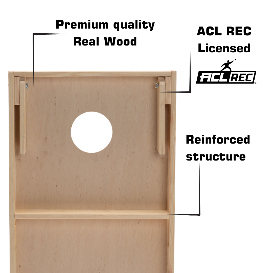 Cornhole Starting Kit - 12mm / 15mm - 120x60 - 1x Board / 2x4 Bags Cornhole sets Wicked Wood Games