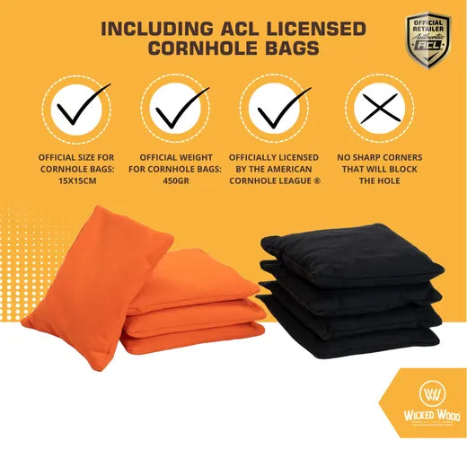 BATTLE ZONE - Cornhole Set - 2 board / 2x4 zakjes Cornhole sets Wicked Wood Games