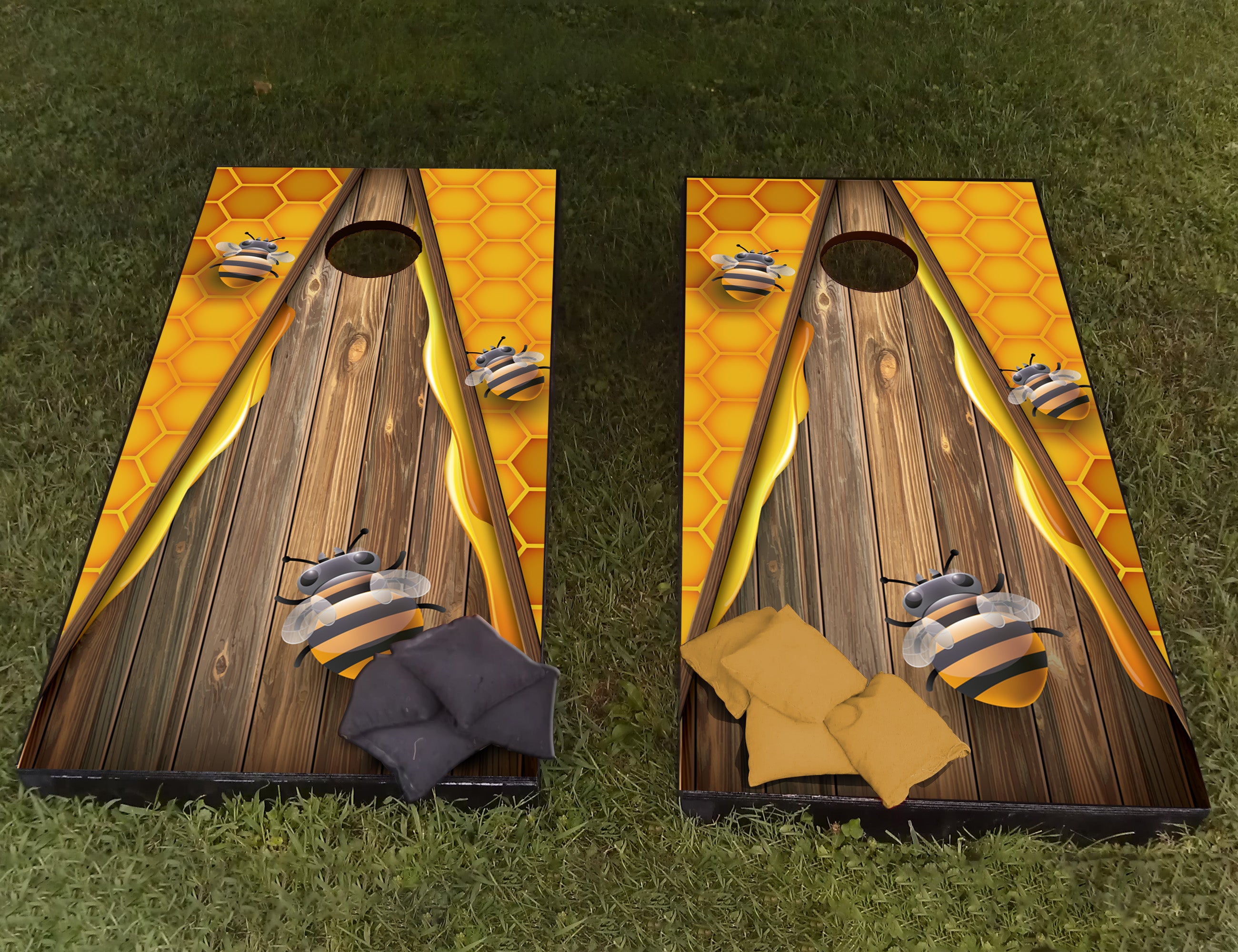 Cornhole Set - Bee - 120x60cm Cornhole sets Wicked Wood Games