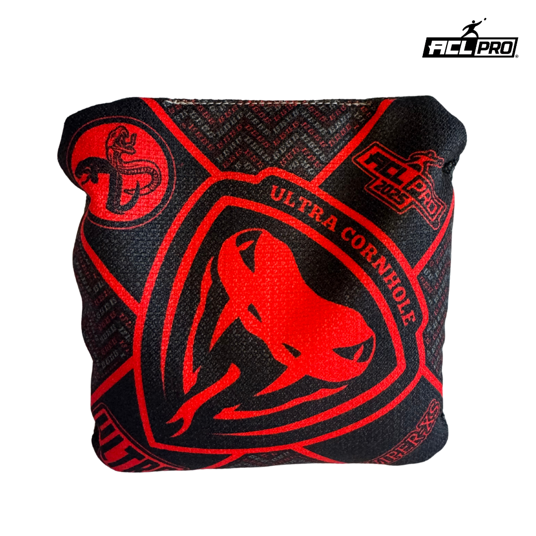 Ultra Viper 2025 - XS - 1x4 Cornhole Bags Cornhole Bags Ultra Cornhole Black/Red