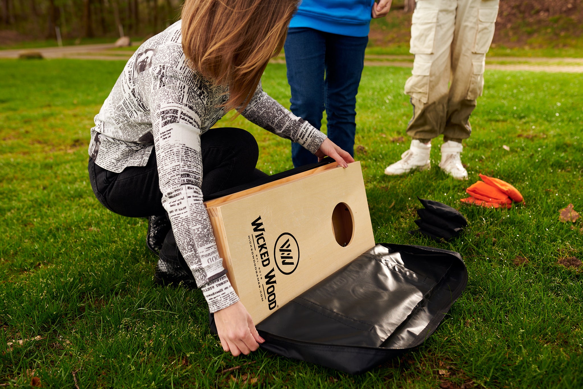 Cornhole Set met Eigen Design - Mini Set Cornhole sets Wicked Wood Games