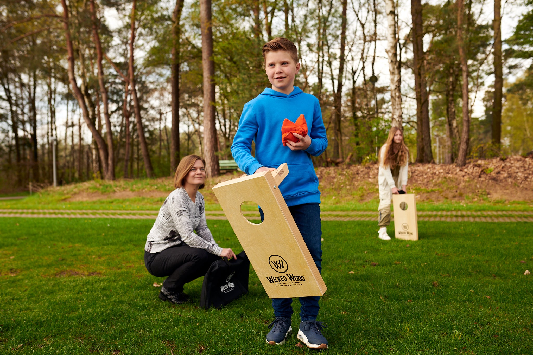 Cornhole Set met Eigen Design - Mini Set Cornhole sets Wicked Wood Games