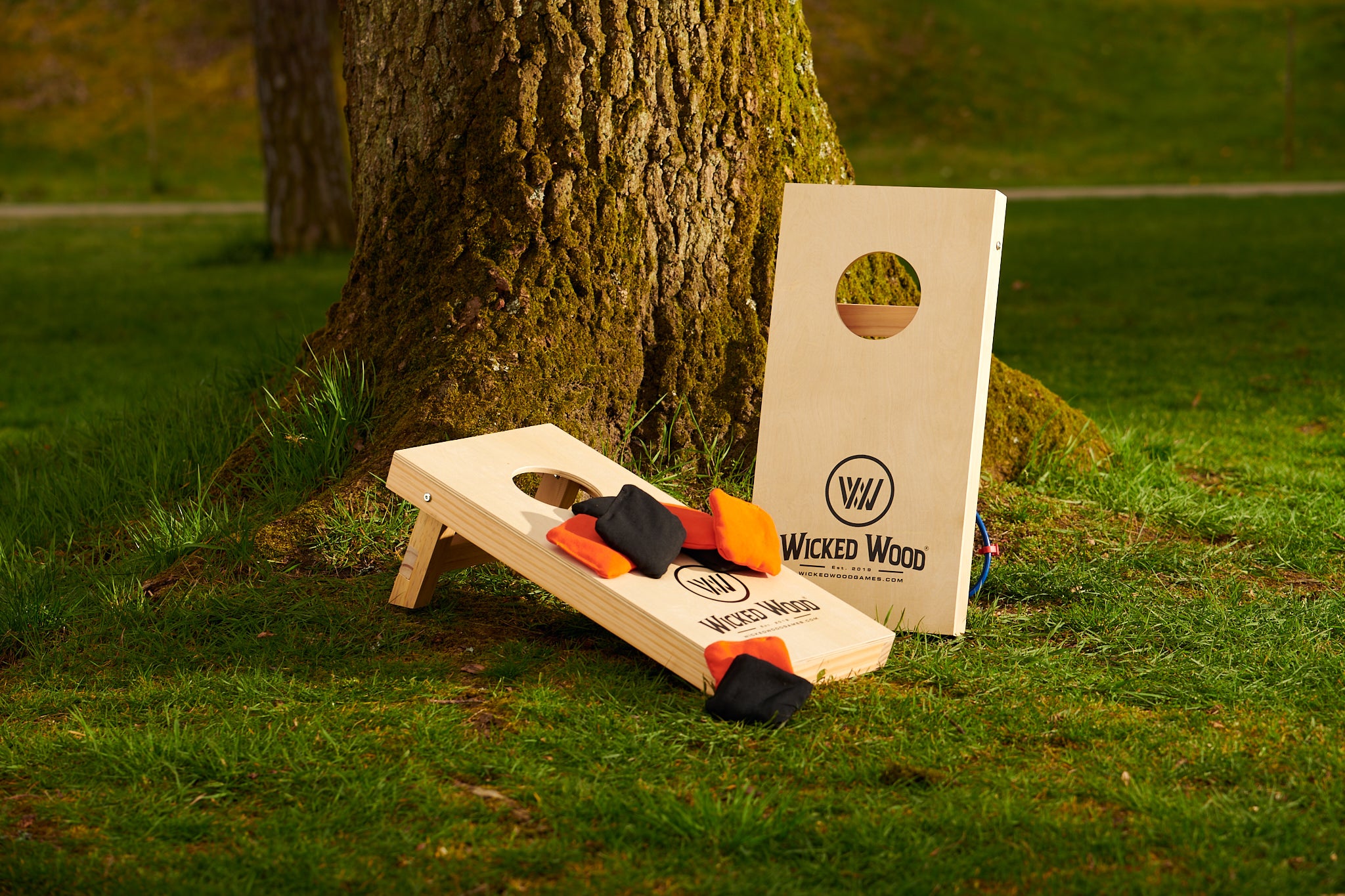 Cornhole Set met Eigen Design - Mini Set Cornhole sets Wicked Wood Games