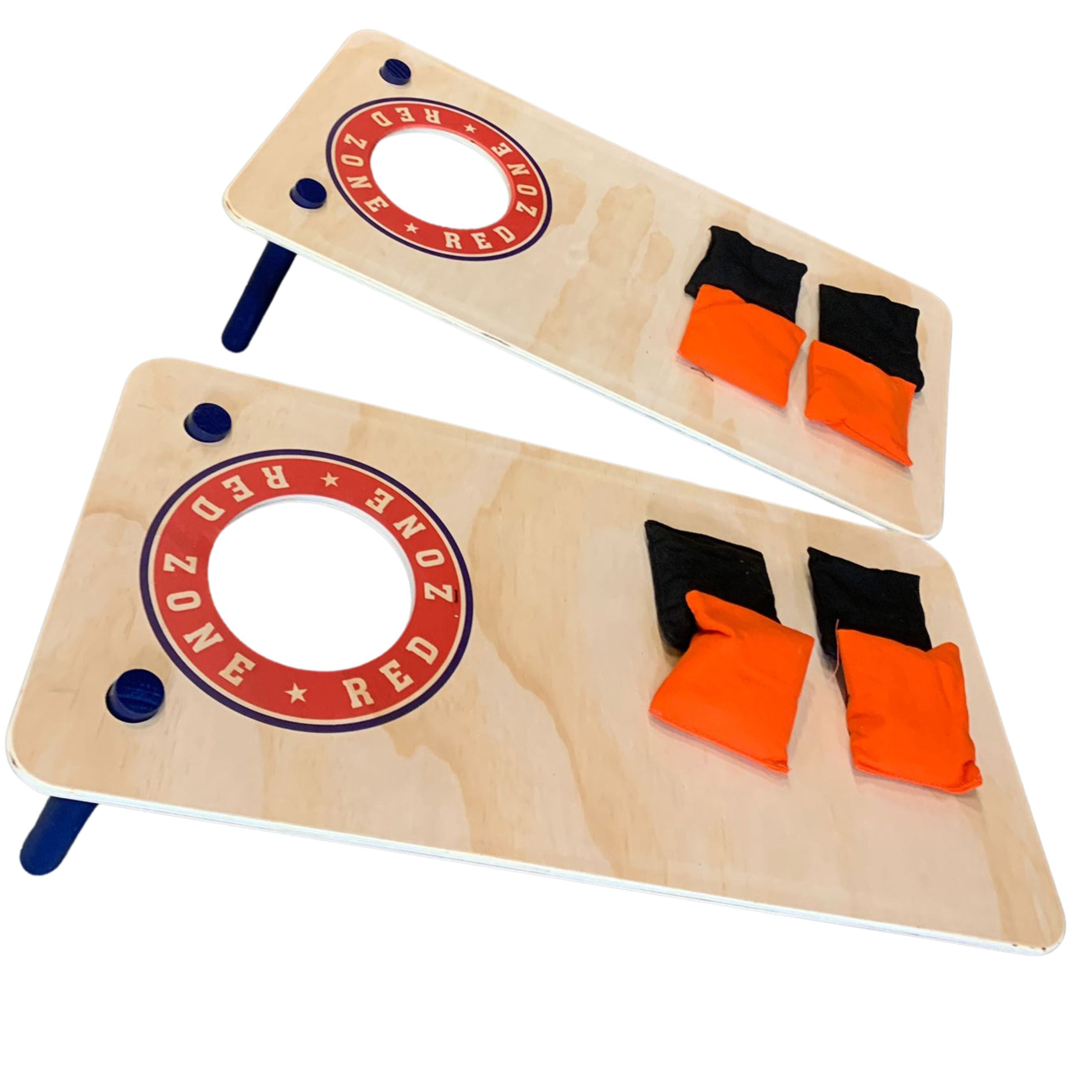 Cornhole Mini Set - Red Zone Style (60x30cm) Cornhole Set Wicked Wood Games