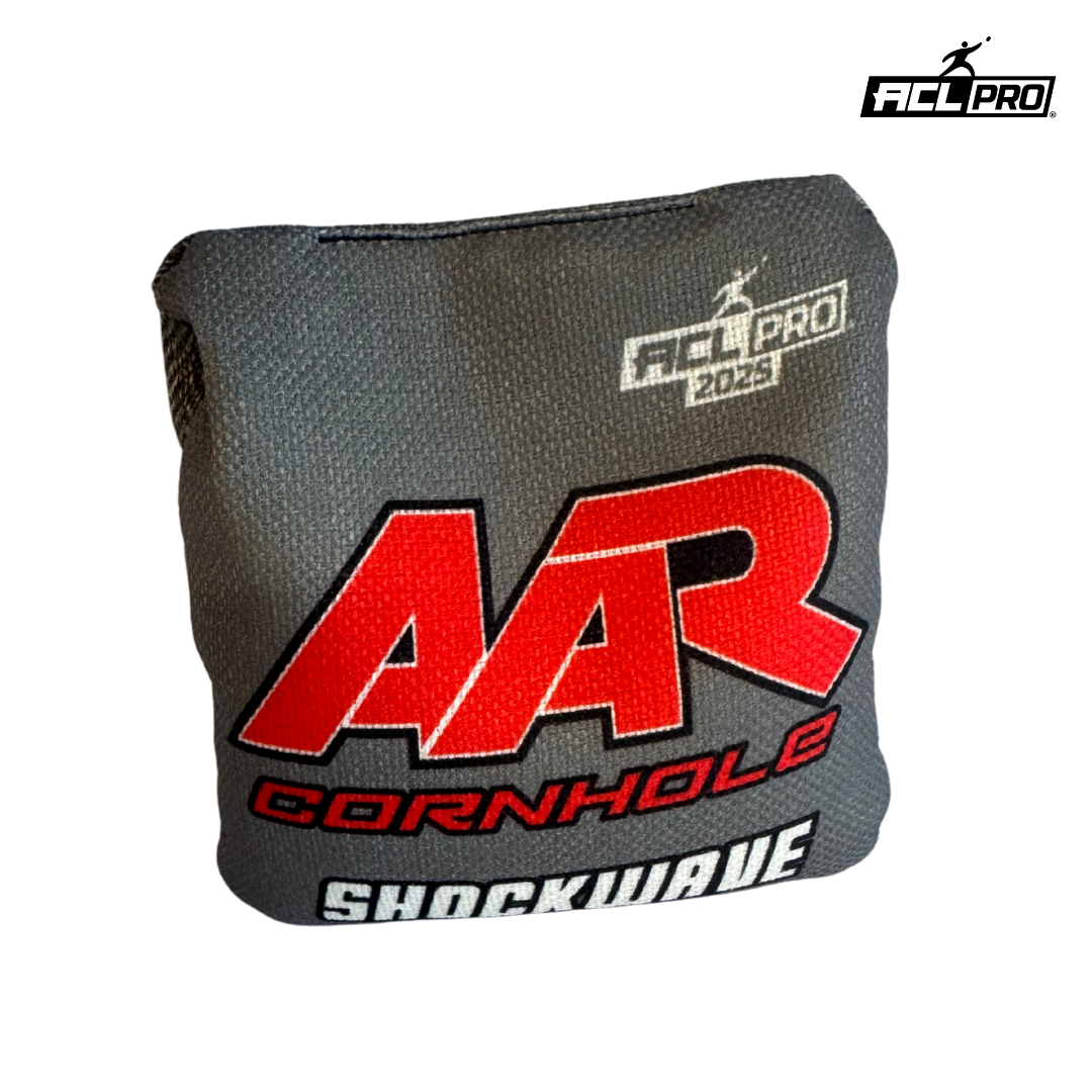 AAR Shockwave 2025 - 1x4 Cornhole Bags - ACL Pro Cornhole Bags AAR Grey/Red