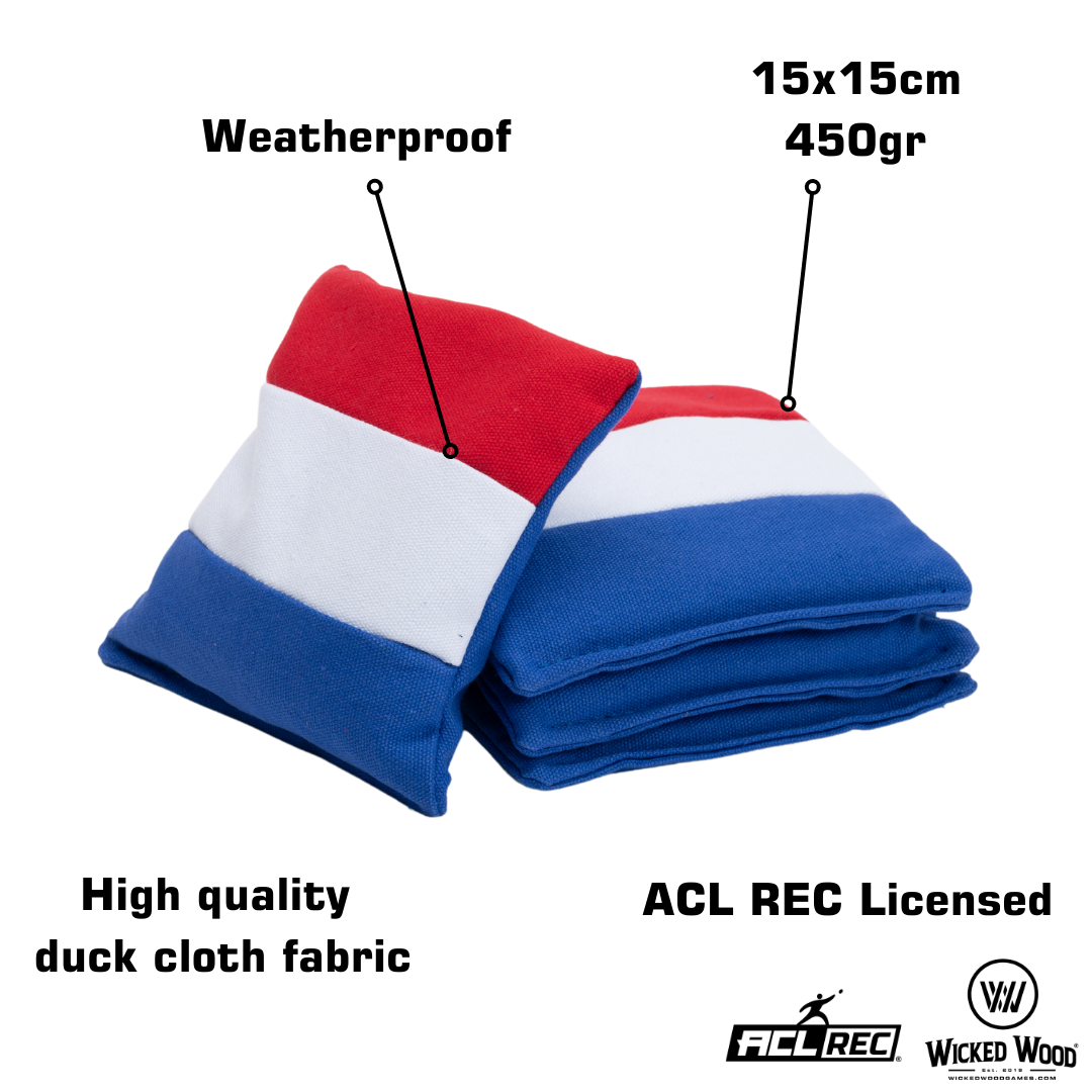 1x4 Cornhole Bags - Netherlands - Granulaat vulling Cornhole Bags Wicked Wood Games