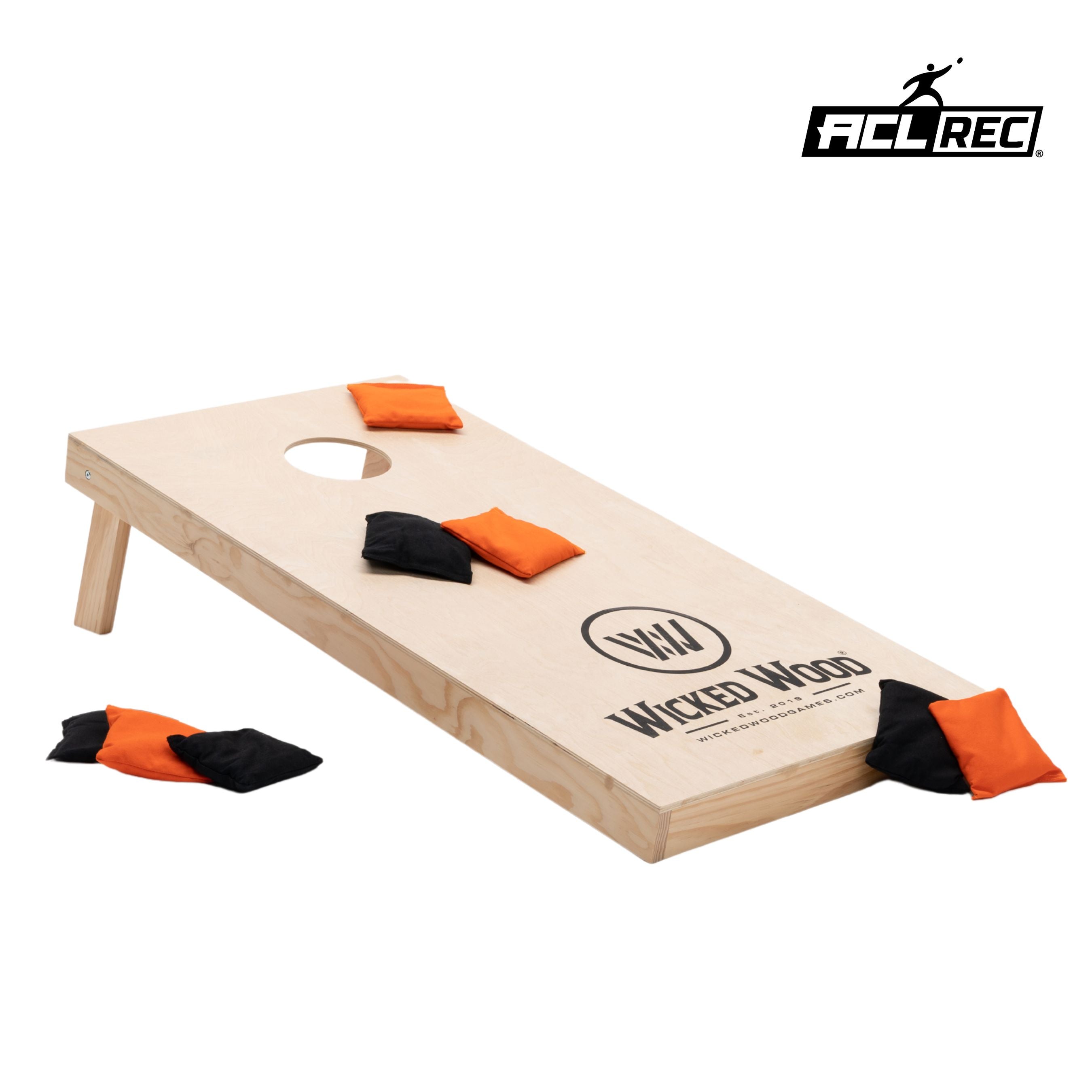 Cornhole Starting Kit - 12mm / 15mm - 120x60 - 1x Board / 2x4 Bags Cornhole sets Wicked Wood Games 15mm