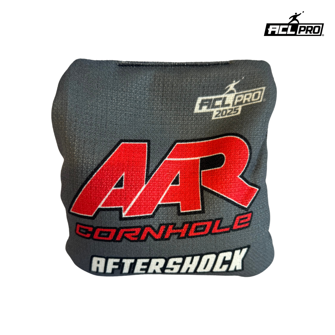 AAR Aftershock 2025 - 1x4 Cornhole Bags - ACL Pro Cornhole Bags AAR Grey/Red