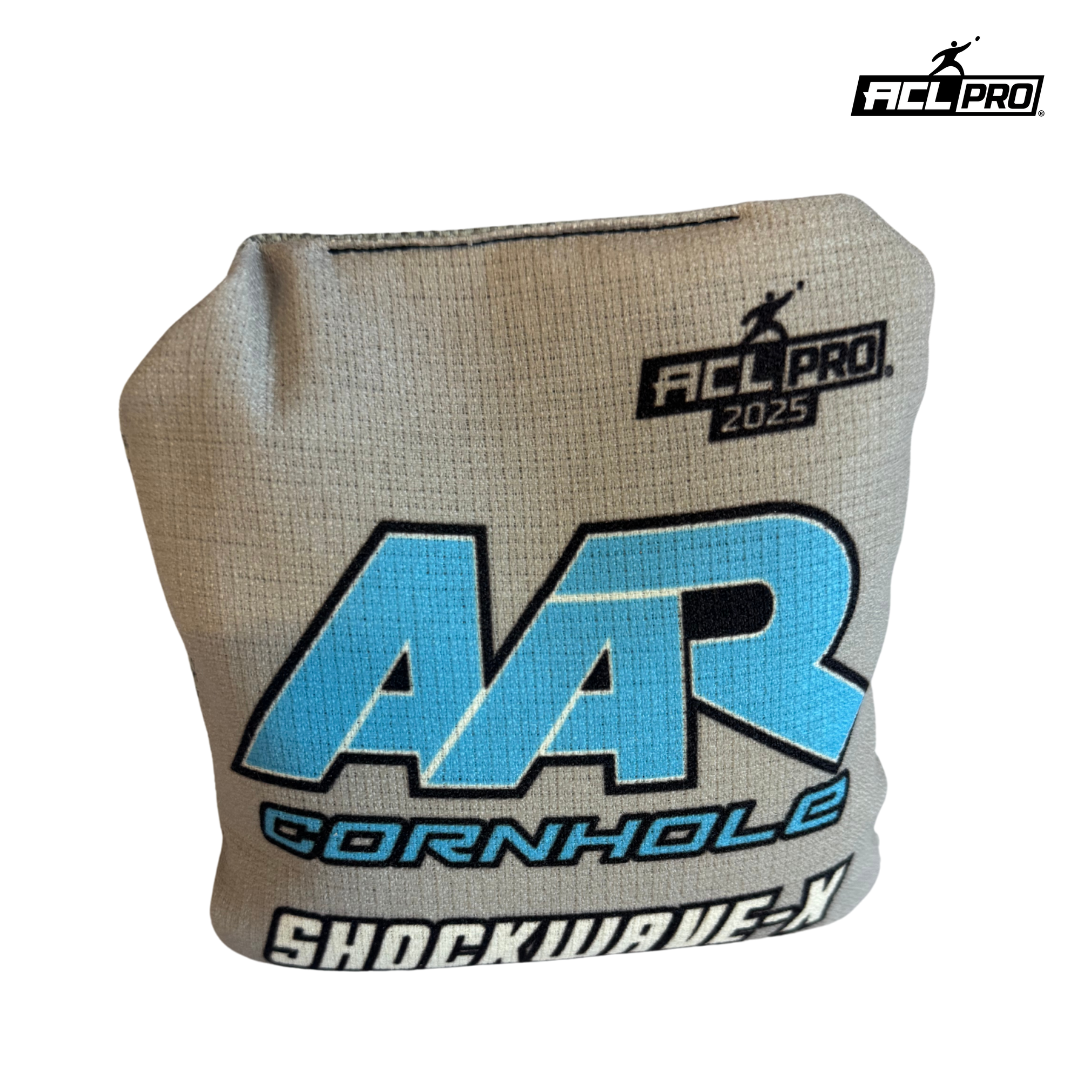 AAR Shockwave X 2025 - 1x4 Cornhole Bags - ACL Pro Cornhole Bags AAR Grey/Blue