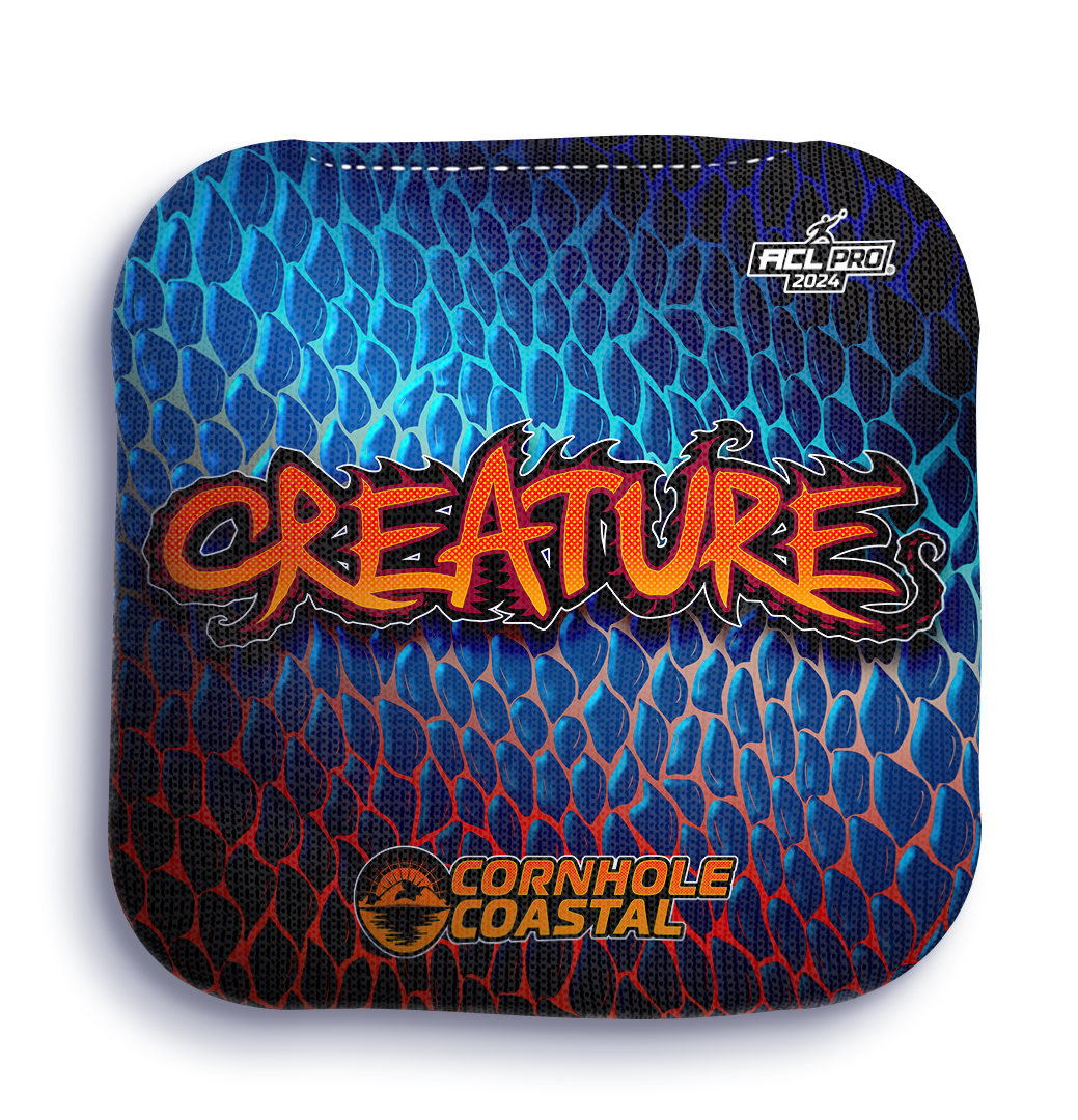 Cornhole Coastal - Creatures - 1x4 Cornhole Bags Cornhole Bags Coastal Blue Flame