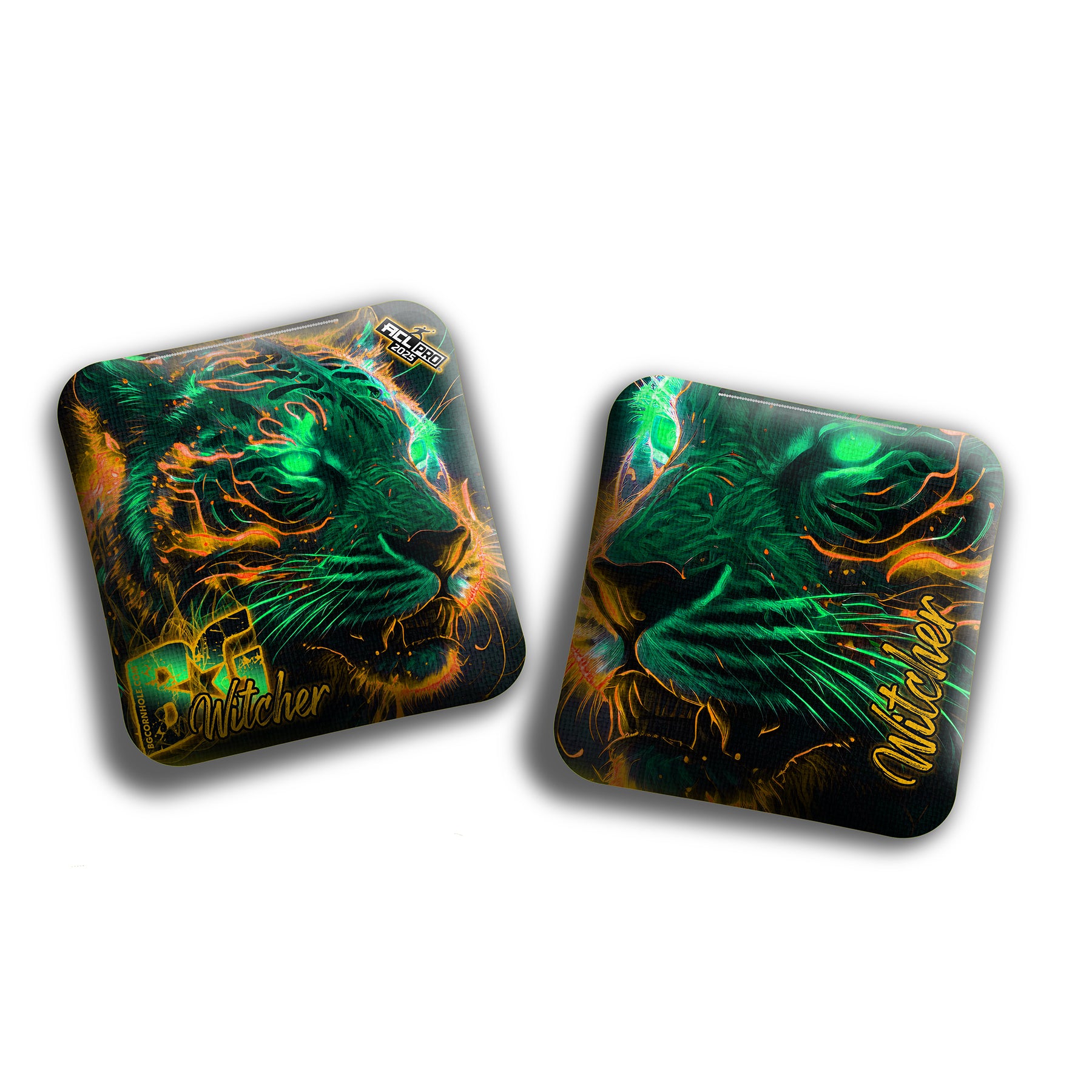 BG Witcher - ACL Pro 2025 - 1x4 Cornhole Bags Cornhole Bags BG Cornhole Green/Orange