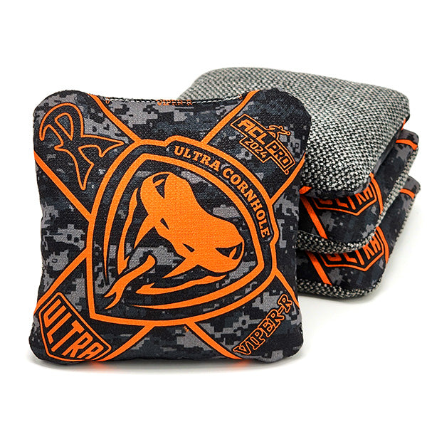 Ultra Viper 2025 - R - 1x4 Cornhole Bags Cornhole Bags Ultra Cornhole Black Camo Orange