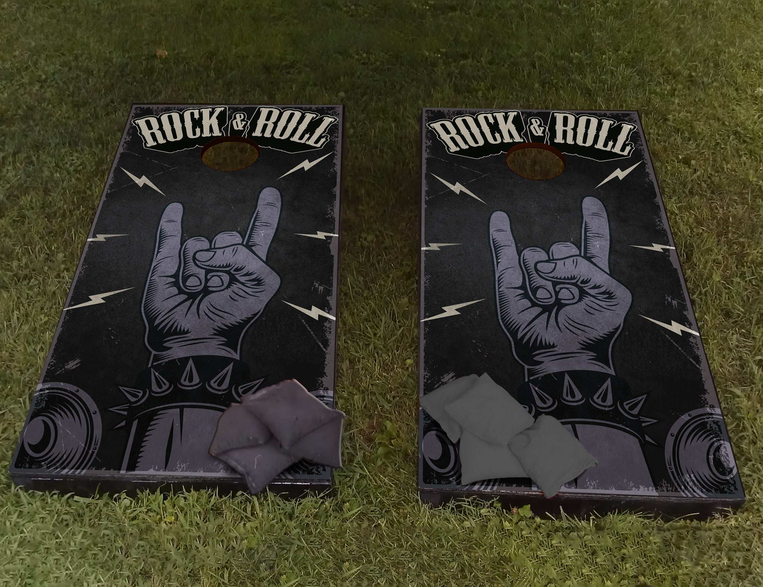 Cornhole Set - Rock 'n Roll - 120x60cm Cornhole sets Wicked Wood Games